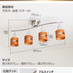 照明 ライト 間接照明 シーリングライト リビング用 居間用 天井照明 北欧 ペンダントライト 照明器具　スポットライト LED電球対応の画像