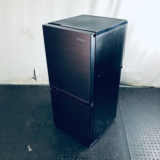 ID:rc12501 ハイセンス Hisense 冷蔵庫 一人暮らし 中古 2021年製 2ドア 134L ブラウン ファン式 右開き HR-G13B-BR  【リユース品：状態A】【送料無料】【設置費用無料】