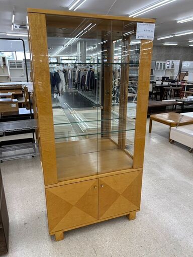 ★ジモティ割あり★  ショーケース ライトブラウン H180.5×D45×W90 クリーニング済み TJ8257