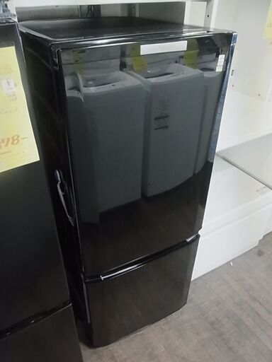 2015年製　三菱　2ドア冷蔵庫　MR-P15Y-B　146L　ノンフロン冷凍冷蔵庫　黒　ブラック