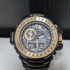 人気色?G-SHOCK/ガルフマスターGWN-1000GB ブラック×ゴールド 電波ソーラー