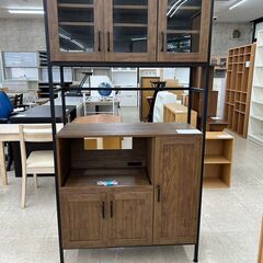 ブラウン木製レンジボード 引き出し付き レンジ台 レンジラック レンジボード キッチンボード 木製 食器棚