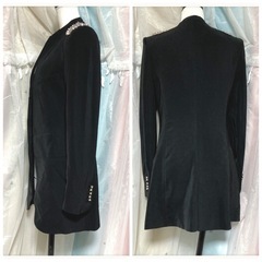 ꒰ZARA BASIC꒱スタッズ ジャケット 黒 個性的 ハロウィンの画像
