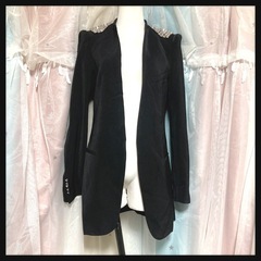 ꒰ZARA BASIC꒱スタッズ ジャケット 黒 個性的 ハロウィン