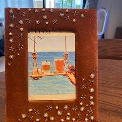 ビーズ飾りがゴージャスなフォトフレーム