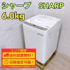 【B223】 シャープ 洗濯機 一人暮らし 6kg 小型 2019年製