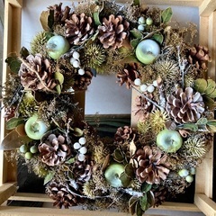 クリスマスリース、グリーンリースの画像