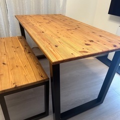 ダイニングテーブル　最終値下げ　破格！ 最終値下げ】ダイニングテーブルセット オーダー家具 -2ドア冷蔵庫