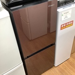 「安心の6ヶ月保証付！！【2ドア冷蔵庫 Hisense HR-G13A-BR 2019年製 134L】売ります！取りに来れる方限定！」