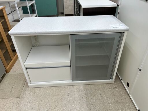 ★ジモティ割あり★  レンジラック 白 H83.7×D50.5×W120.6 クリーニング済み TJ8274