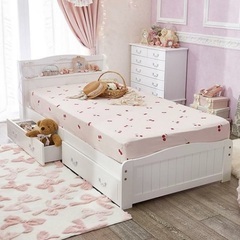 収納付きすのこベッド【シングル】の画像