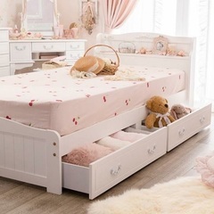 収納付きすのこベッド【シングル】の画像