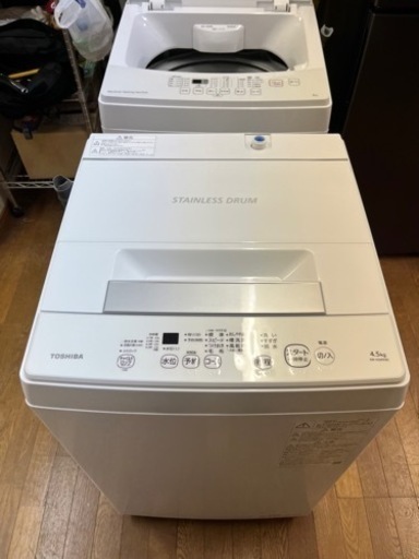 ☆無料配送地域あり!!☆ 激安洗濯機!! TOSHIBA 2021年 全自動電気洗濯機 4.5kg AW-45M9 家電 生活家電 洗濯機