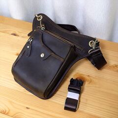 牛革ウエストレッグバッグ