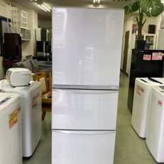 【リサイクルショップ　ピカソ　小松原】東芝 TOSHIBA 340L 3ドア 右開 自動製氷機能付冷蔵庫 シルバー2012年製 GR-E34N★8438★