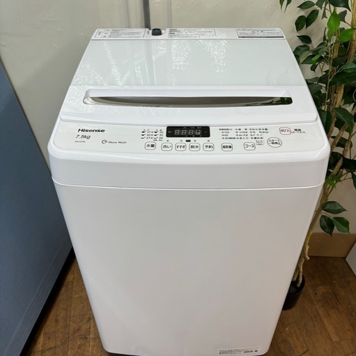 I439 ? ジモティー限定価格！ 2021年製♪ Hisense 洗濯機 (7.5㎏) ⭐ 動作確認済 ⭐ クリーニング済