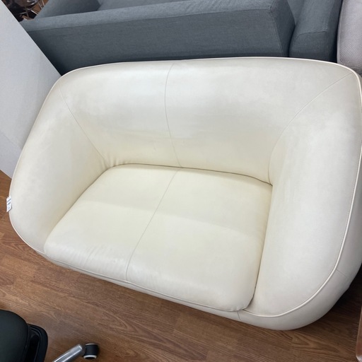 2人掛けソファ　ホワイト　6,600円