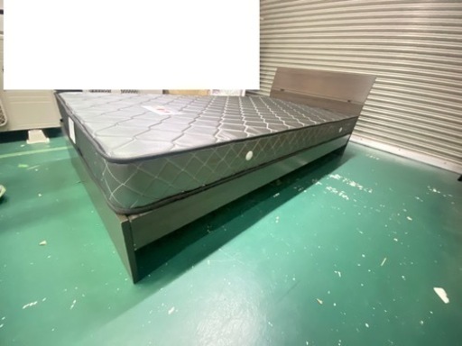 値下げ！　【良品】【運搬可】シングルベッド　マットレス　セット タンスのゲン ベッド マットレス付き 厚8cm 高反発マットレス シングル 