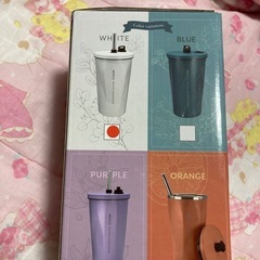 ストロー付 真空断熱タンブラー 白 新品未使用の画像