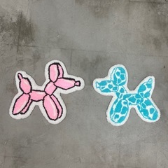 タフティング飾りラグ