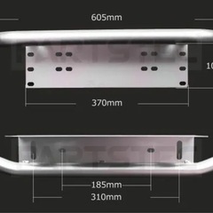 パイプバンパー グレー LED ライト ステー アクティ ハイゼット ジーノ 他の画像