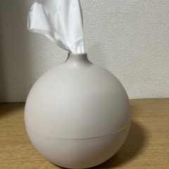 ティッシュケース　可愛い　グレージュ　美品　ティッシュポット　ト...