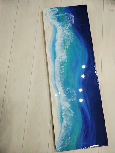90cm×30cm 海アート ブルーオーシャン レジンアート 90cm×30cm 海アート ブルーオーシャン レジンアート