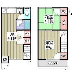 💙«2DK»フリーレント1ヶ月☆敷金礼金なし☆常総市☆インターネ...