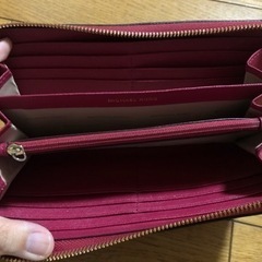 マイケルコース　長財布　ツートーン　赤の画像