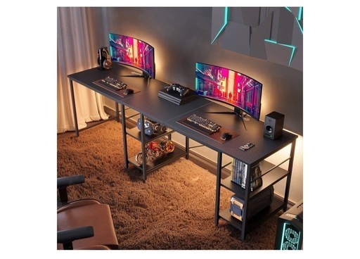 DOMY HOME ゲーミングデスク 幅150cm L字型 コーナーデスク 収納