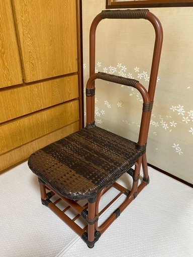 介護用補助手すり付き椅子