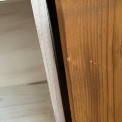 ハンドメイド アンティーク風のシェルフ  木製棚 ホワイト&ナチュラルの画像
