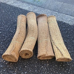 稲わら　藁　むしろ　古民具　お茶　農具