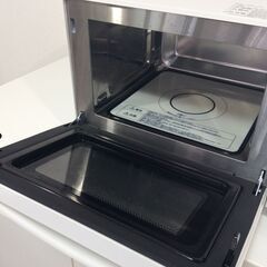 （9/14受渡済）JT9404【IRISOHYAMA/アイリスオーヤマ オーブンレンジ】美品 2023年製 MO-F1809-CW 家電 キッチン 庫内フラット 縦開き
