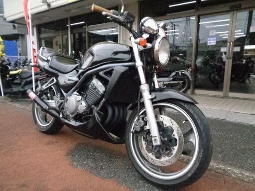 NO.5129　バリオス（ＢＡＬＩＵＳ）水冷４サイクル４気筒エンジン　タックロールシート　ショート管　タンデムバー　ブラック