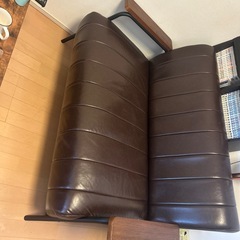 傷･汚れに強い合成皮革 2人用ソファ(Nシールド ステイン2KD DBR)
の画像