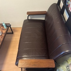 傷･汚れに強い合成皮革 2人用ソファ(Nシールド ステイン2KD...