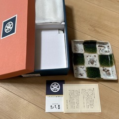 たち吉　橘吉　織部　市松　小皿５枚セット
