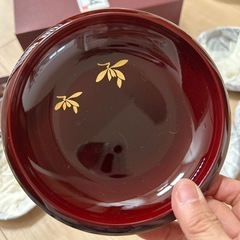 美術漆器 茶托5 菓子器5 新品の画像
