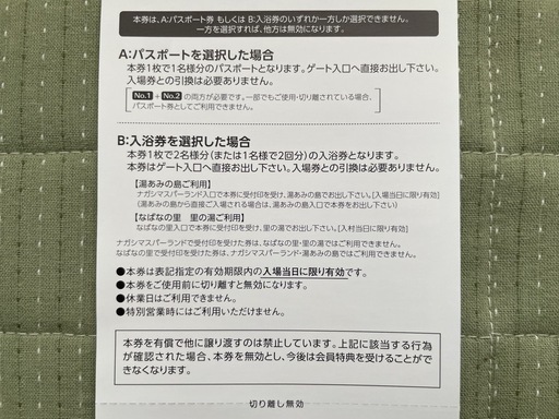 【9月末迄】ナガシマスパーランド パスポート券2枚