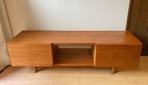 テレビ台 収納 木 チーク 突板