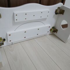 トイトレ  踏み台 折りたたみ トイレ踏み台 木製 開口部36.5cm トイレトレーニング 耐荷重80kg 子供 ステップ 補助台 天然木 ホワイトの画像