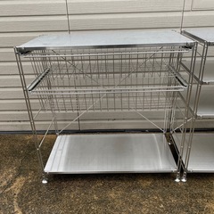 無印良品 ステンレスユニットシェルフ・ステンレス棚セット・ワイド