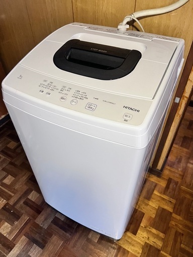 2022年製　日立 洗濯機 NW-50G 5.0kg 「２ステップウォッシュ」 「風脱水」 「おいそぎコース」