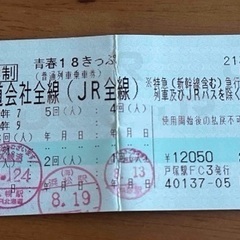 青春18きっぷ　2回分　2名分