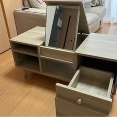 ドレッサー テーブル 木目調 化粧台 机の画像