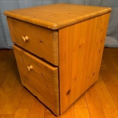 ワゴン　学習机用　北欧パイン材　カントリー家具の画像