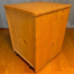 ワゴン　学習机用　北欧パイン材　カントリー家具の画像