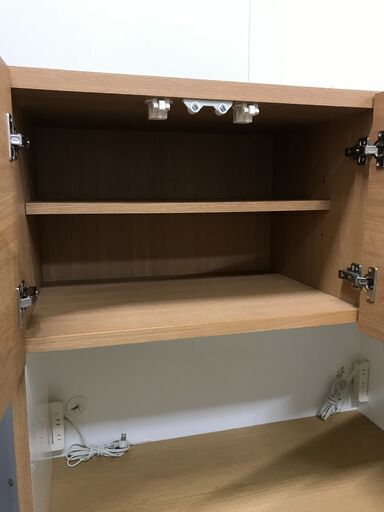 キッチンボード 河口家具 木製 ナチュラル W(幅)100.1×D(奥行き)48.5×H(高さ)180.5cm ※クリーニング済み