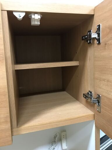 キッチンボード 河口家具 木製 ナチュラル W(幅)100.1×D(奥行き)48.5×H(高さ)180.5cm ※クリーニング済み